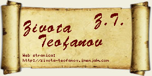 Života Teofanov vizit kartica